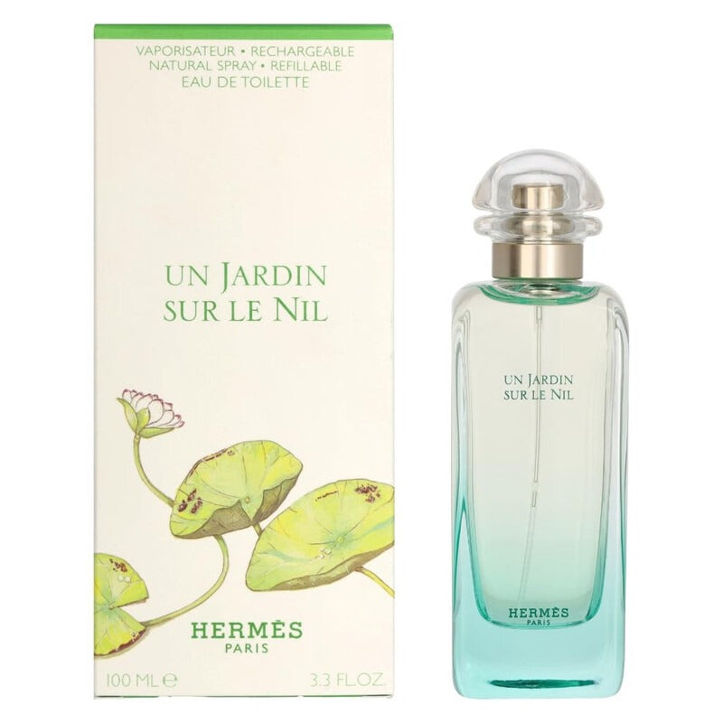 Image 1: Hermès Un Jardin Sur Le Nil Eau de Toilette 100ml bottle and box