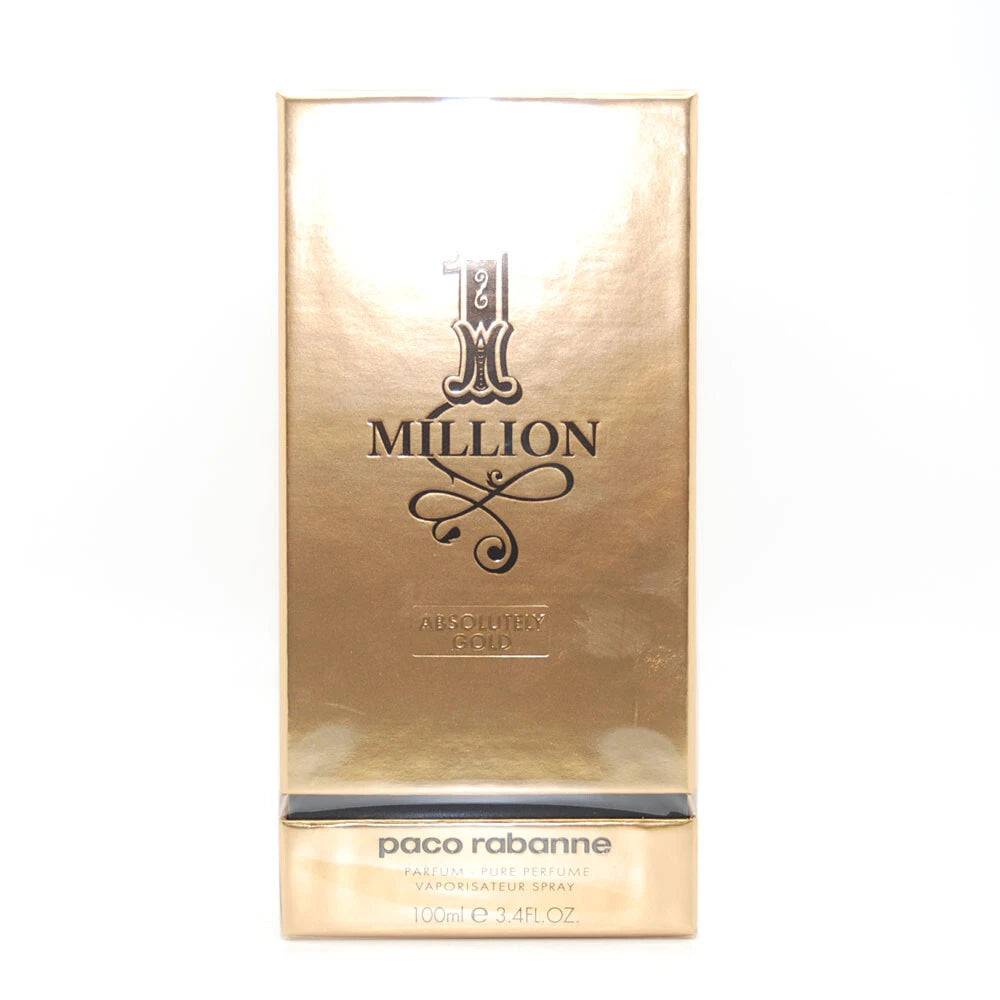 Paco Rabanne 1 Million Absolutely Gold Parfum Spray for Men 3.4 oz / 100 mL