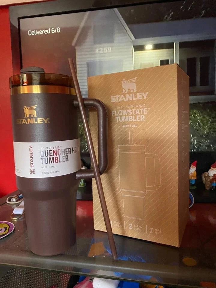 Stanley Chocolate Gold 40oz Quencher H2.0 FlowState Tumbler – Limited Edition
